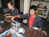 Weighing and Bagging Freshly Roasted Coffee